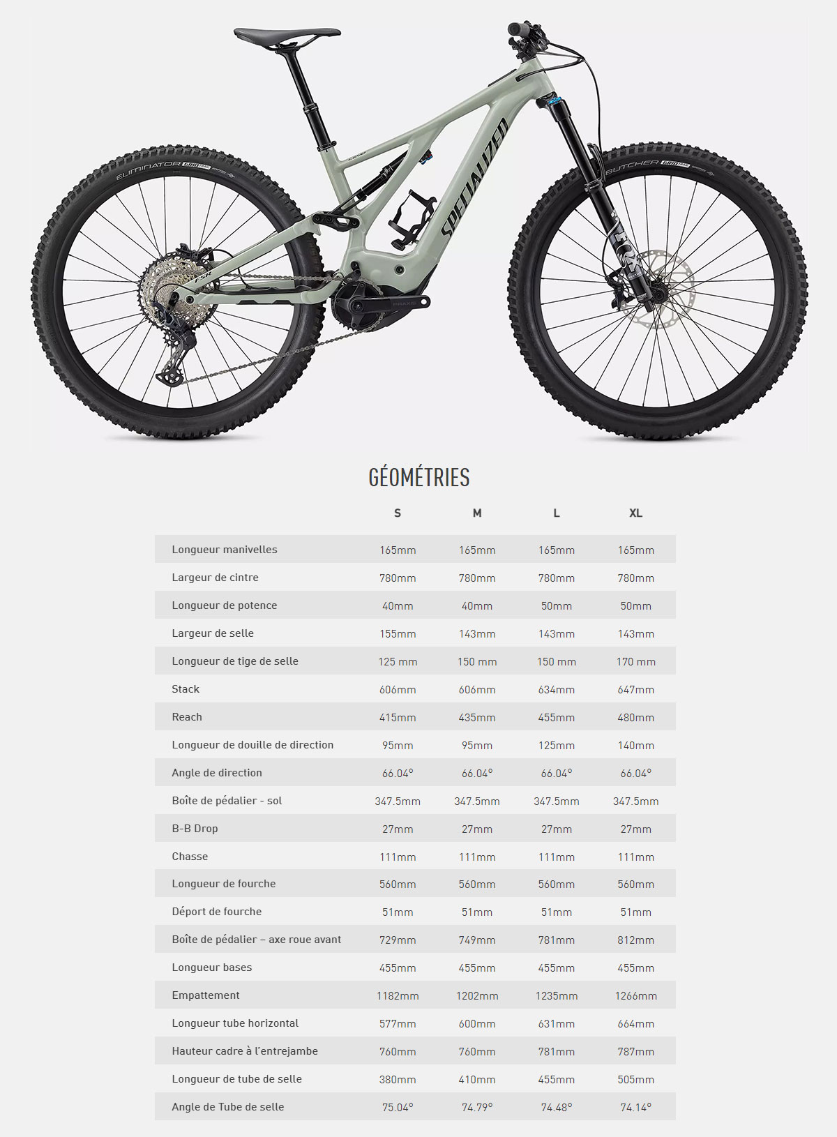 Vélo électrique  Turbo Levo Comp Guide de taille